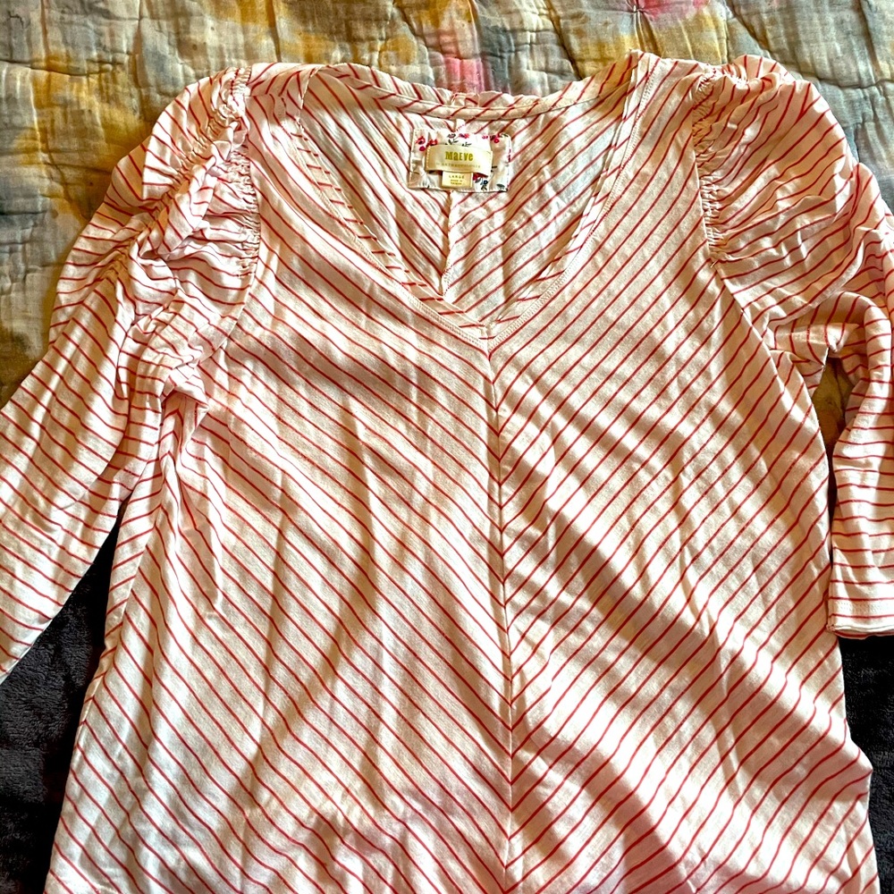 Maeve by Anthropologie 3/4 sleeve top, size L